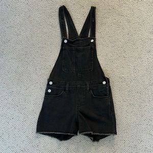 Old Navy black denim overalls- shorts